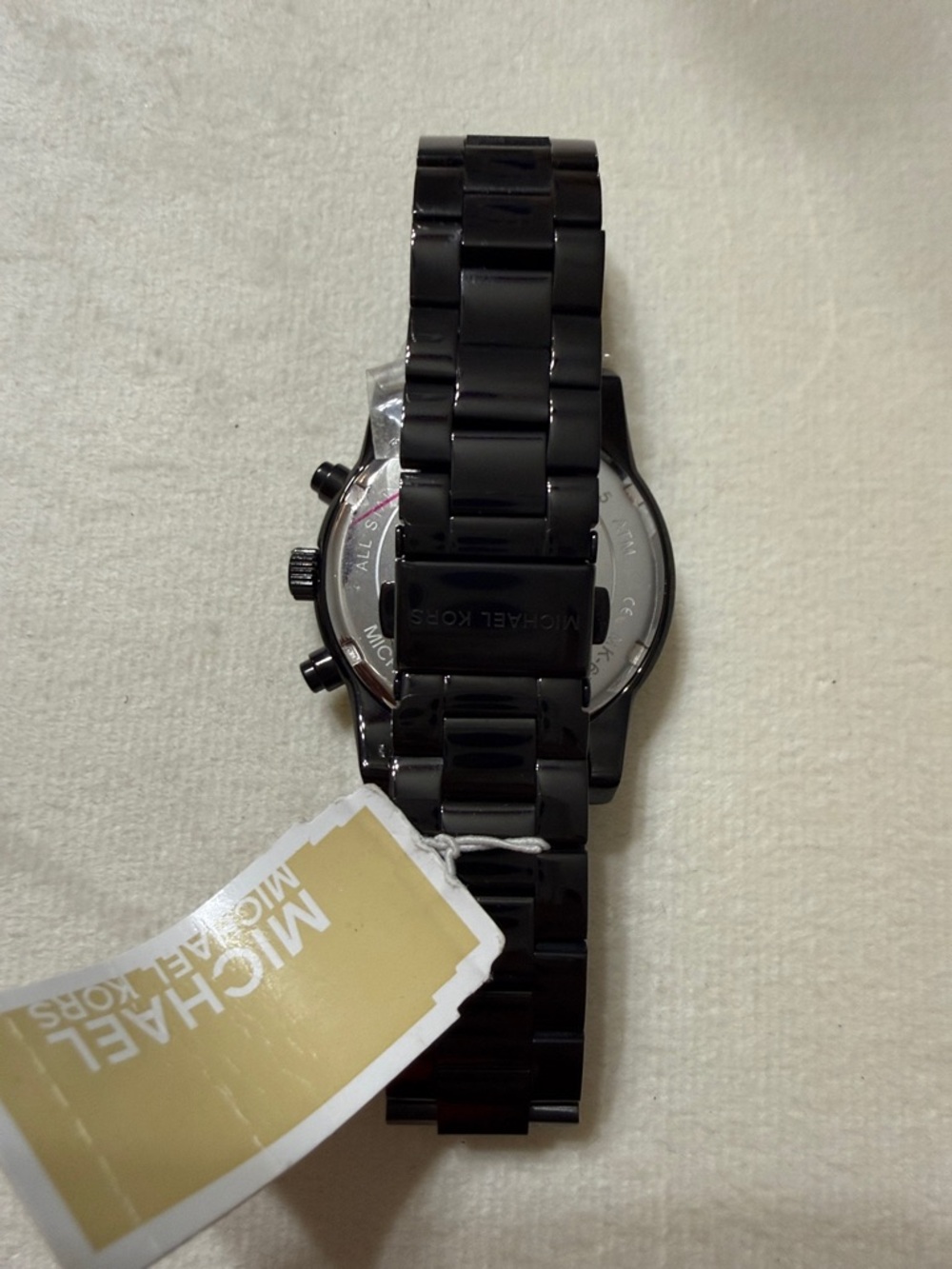 Michael Kors Black Crystal-Accent Chronograph Bracelet Watch - Picture 5 of 10